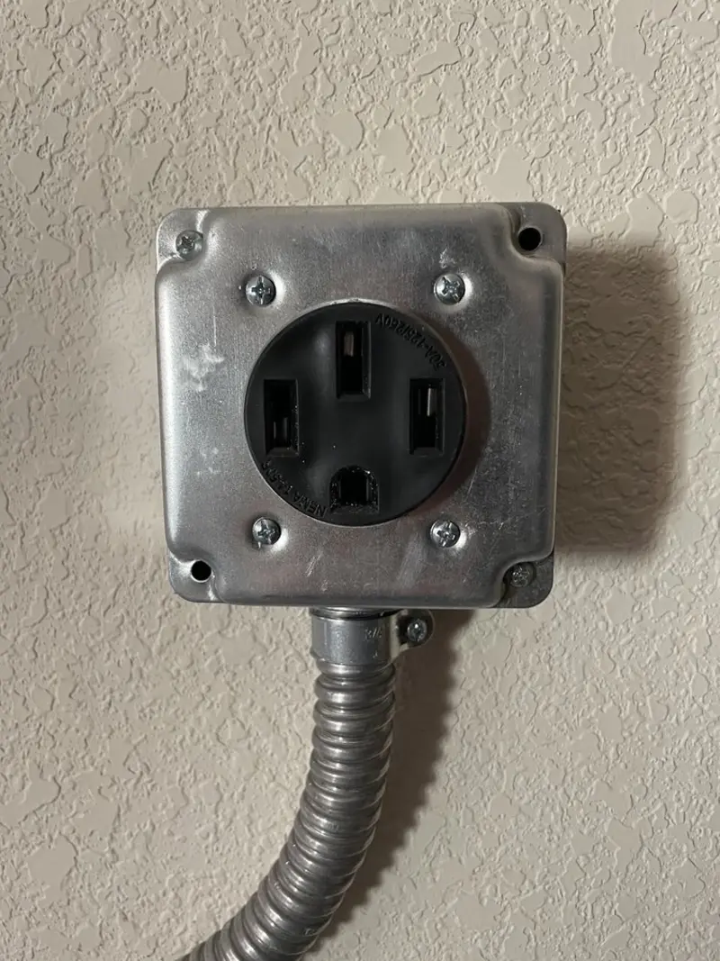 NEMA 14-50 outlet installed for Smart Home Electrical in Ogden